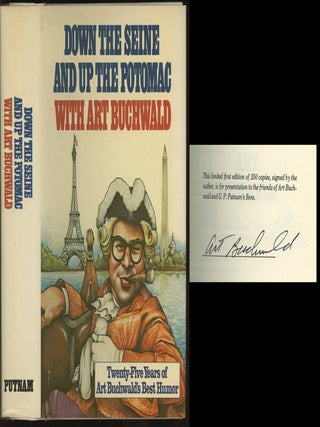 5 books by Art Buchwald, all signed or inscribed to his editor William Targ: More Caviar, Don't Forget to Write, The Establishment is Alive and Well in Washington, Down the Seine and Up the Potomac, Laid Back in Washington