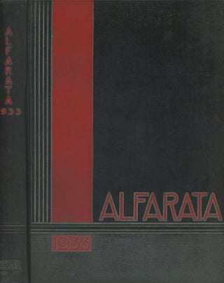 Item #0087446 1933 Alfarata Yearbook / Year Book, Juniata College, Huntingdon, Pennsylvania / PA;...
