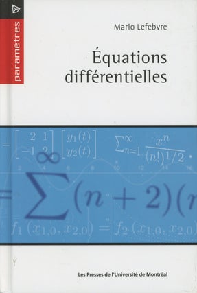 Item #0087950 Equations Differentielles. Mario Lefebvre