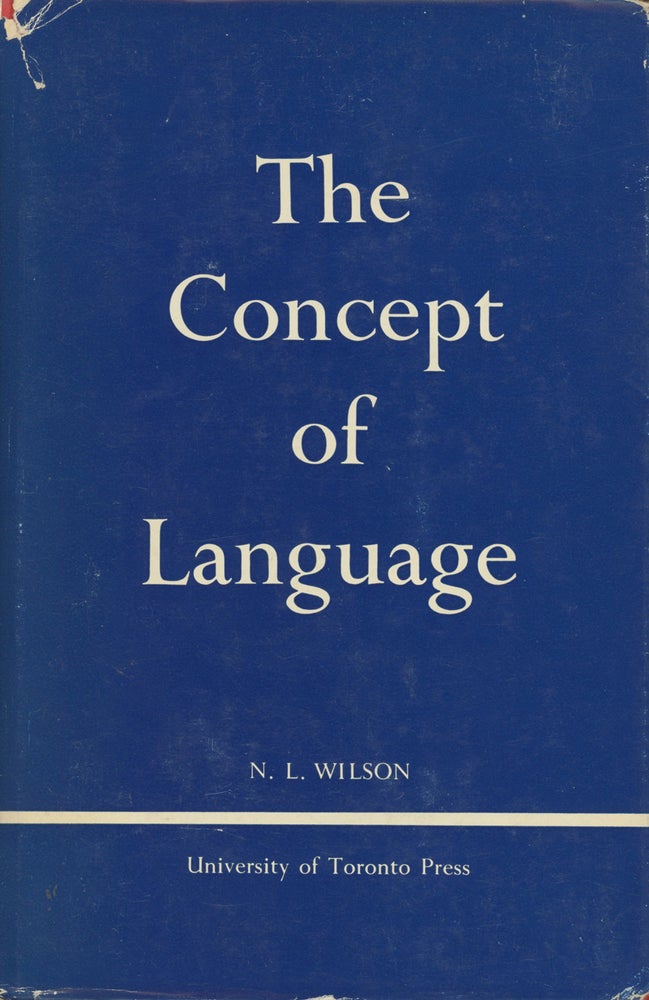 Item #0087978 The Concept of Language. Neil / N. L. Wilson, Carl / C. G. Hempel.