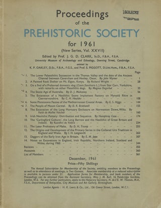 Item #0088010 Proceedings of the Prehistoric Society for 1961 (New Series, Volume XXVII). J. G....