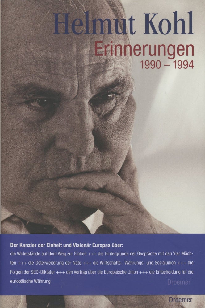 Item #0088326 Erinnerungen, 1990 - 1994. Helmut Kohl.