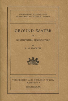 Item #0088913 Ground Water in Northwestern Pennsylvania; Topographic and Geologic Survey Bulletin...