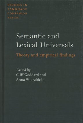 Item #0089199 Semantic and Lexical Universals: Theory and Empirical Findings; Studies in Language...