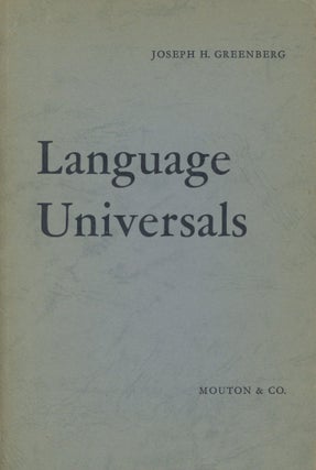 Item #0089334 Language Universals: With Special Reference to Feature Hierarchies. Joseph H....