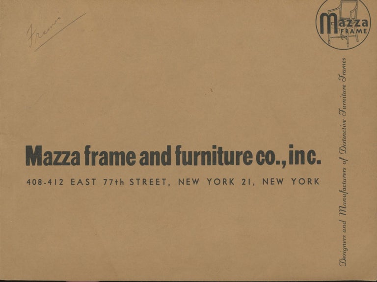 Item #0090258 Mazza Frame and Furniture Co., Inc. catalog. Mazza Frame, Furniture Co.
