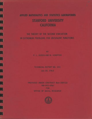 Item #0090265 The Theory of the Second Variation in Extremum Problems for Univalent...