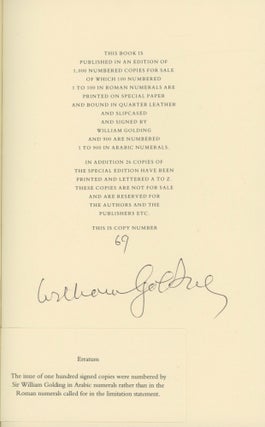 William Golding: A Bibliography, 1934-1993 [SIGNED]