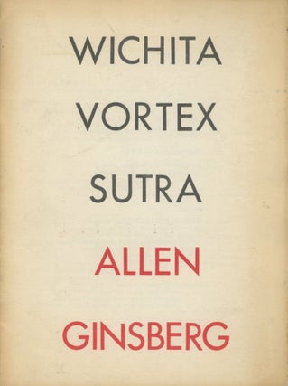 Item #0090350 Wichita Vortex Sutra. Allen Ginsberg