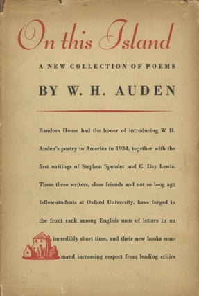 Item #0090358 On This Island [SIGNED]. W. H. Auden