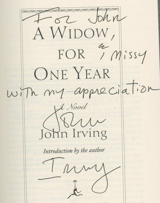 A Widow for One Year [signed!]