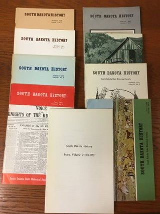 Item #0090988 South Dakota History, 8 vols. + an index volume--Vol. 1, nos. 1-4 & Vol. 2., nos....