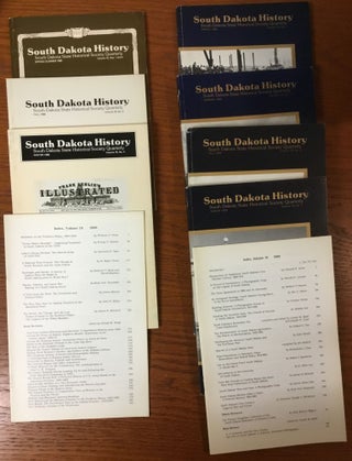 Item #0090995 South Dakota History, 7 vols. + 2 index volumes--Vol. 18, nos. 1/2, 3, & 4 & Vol....