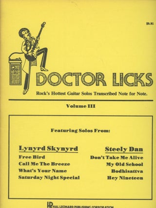 Item #0091199 Doctor Licks: Rock's Hottest Guitar Solos Transcribed Note for Note, Volume...