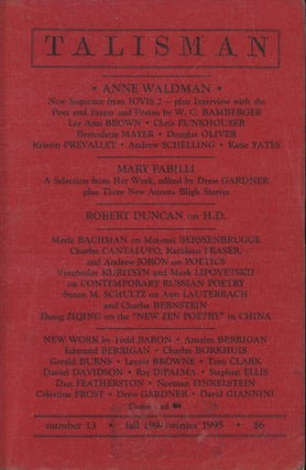Item #0091475 Talisman: A Journal of Contemporary Poets and Poetics, #13, Fall 1994 / Winter...