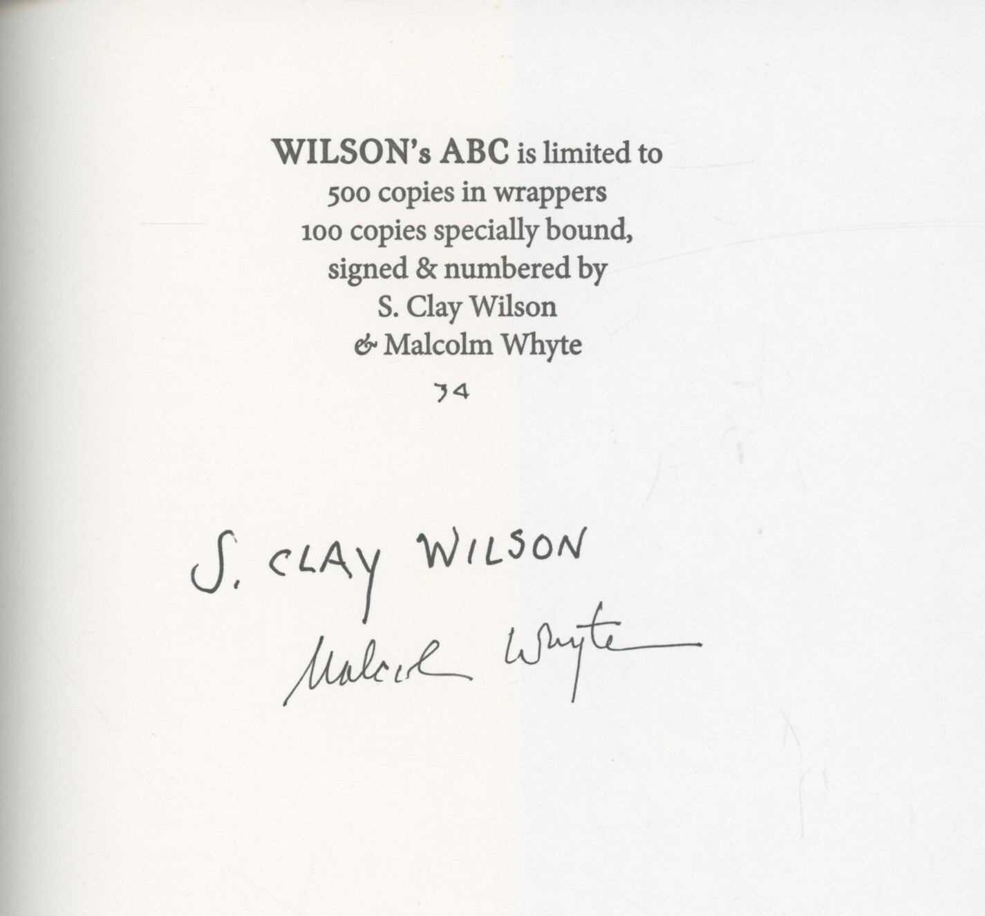 S. Clay Wilson's ABC: An Audacious Illustrated Alphabet SIGNED by both ...