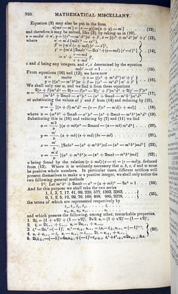 1840s Sammelband: “Excursion Through the Slave States,” “Demonstration of the Quadrature of the Circle,” “Complete Key to Gummere’s Surveying,” “Tales of Woman’s Trials,” “Course of English Reading,” “Mathematical Miscellany Number IV.”