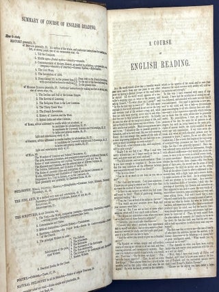 1840s Sammelband: “Excursion Through the Slave States,” “Demonstration of the Quadrature of the Circle,” “Complete Key to Gummere’s Surveying,” “Tales of Woman’s Trials,” “Course of English Reading,” “Mathematical Miscellany Number IV.”