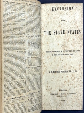 1840s Sammelband: “Excursion Through the Slave States,” “Demonstration of the Quadrature of the Circle,” “Complete Key to Gummere’s Surveying,” “Tales of Woman’s Trials,” “Course of English Reading,” “Mathematical Miscellany Number IV.”