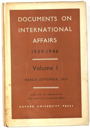 Item #B25541 Documents on International Affairs 1939-1946: Volume I--March-September 1939. Arnold...