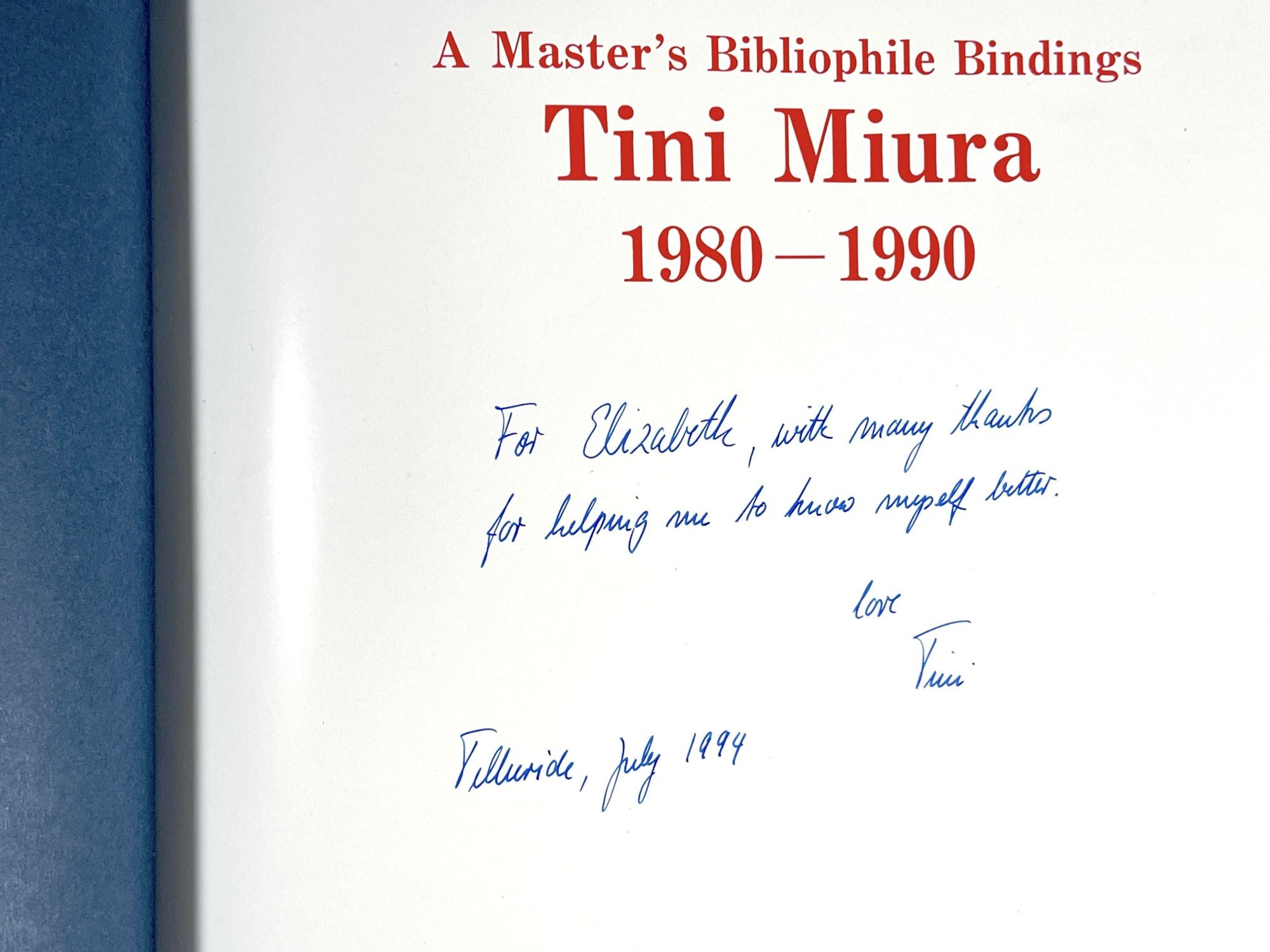 A Master's Bibliophile Bindings: Tini Miura 1980-1990 by Tini Miura, Shiro  Hayashi on Common Crow Books