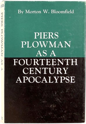 Item #B30060 Piers Plowman as a Fourteenth-Century Apocalypse. Morton W. Bloomfield