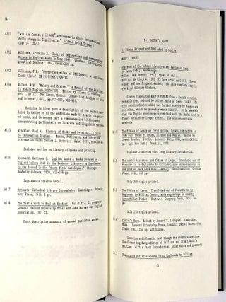 William Caxton: A Bibliographical Guide
