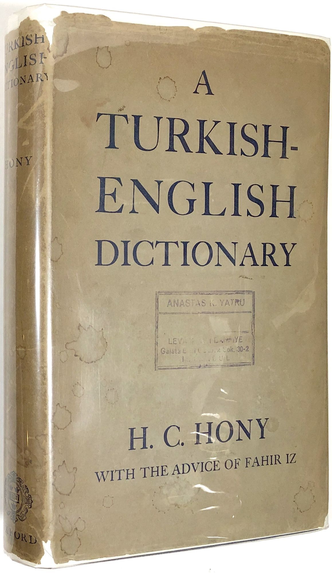 A Turkish-English Dictionary | H. C. Hony, Fahir Iz | Reprint