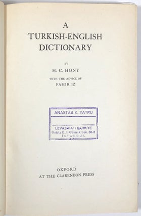 A Turkish-English Dictionary