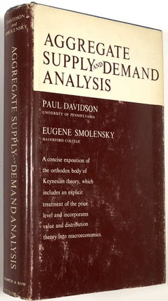 Item #B30581 Aggregate Supply and Demand Analysis. Paul Davidson, Eugene Smolensky