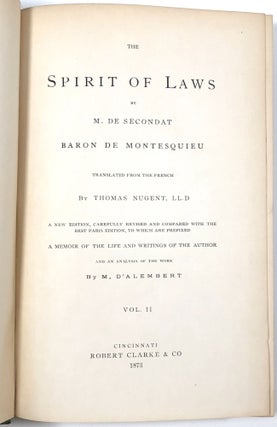 The Spirit of Laws: Volume II (This volume only!)