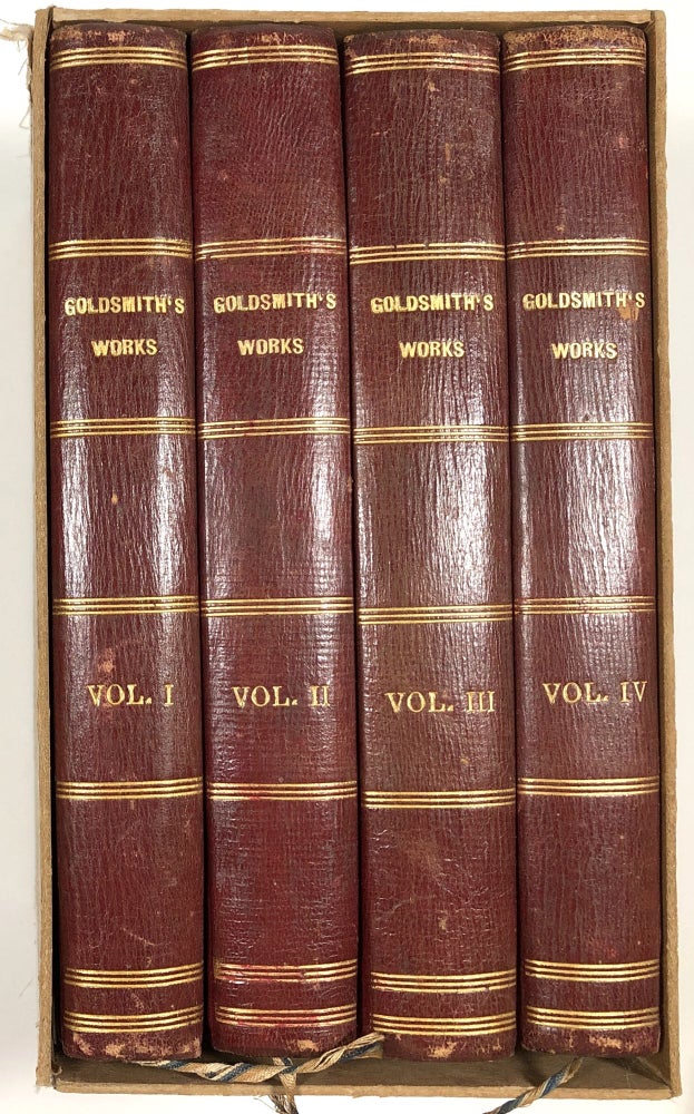 Item #B30675 The Miscellaneous Works of Oliver Goldsmith, with an Account of his Life and Writings, Complete in Four Volumes. Oliver Goldsmith, Washington Irving.