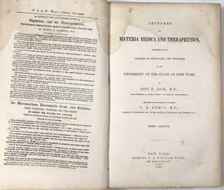 Lectures on Materia Medicine and Therapeutics, Delivered in the College of Physicians and Surgeons of the University of the State of New York