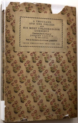 Item #B32490 A Thousand and One Follies and His Most Unlooked-for Lordship. Jacques Cazotte, Eric...