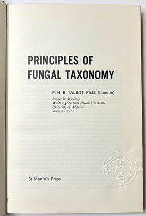 Principles of Fungal Taxonomy