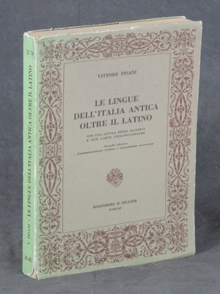 Item #B35579 Le Lingue dell Italia Antica: Oltre il Latino. Vittore Pisani