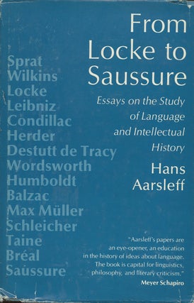 Item #B38492 From Locke to Saussure: Essays on the Study of Language and Intellectual History....