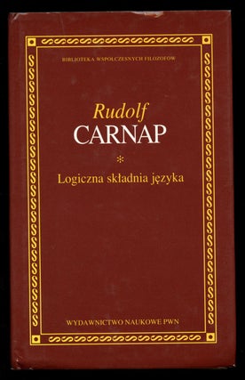 Item #B40640 Logiczna Skladnia Jezyka. Rudolf Carnap, Barbara Stanosz