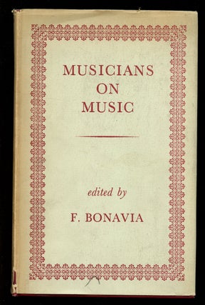 Item #B41148 Musicians on Music. F. Bonavia