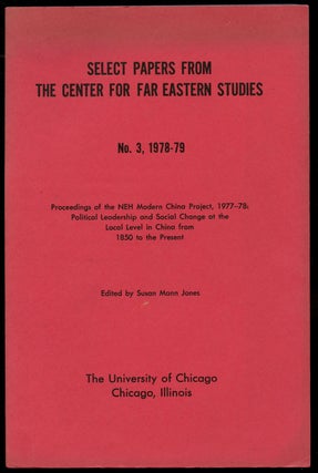 Item #B43055 Select Papers from the Center for Far Eastern Studies No. 3, 1978-79: Proceedings of...