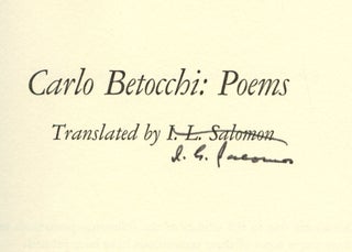 Carlo Betocchi: Poems