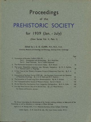 Item #B43443 Proceedings of the Prehistoric Society for 1939 (Jan.-July) (New Series Vol. V, Part...