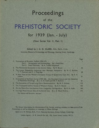 Item #B43443 Proceedings of the Prehistoric Society for 1939 (Jan.-July) (New Series Vol. V, Part...
