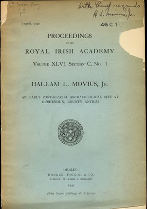 Item #B43475 Proceedings of the Royal Irish Academy: Volume XLVI, Section C, No. 1. Hallam L. Movius