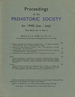 Item #B43484 Proceedings of the Prehistoric Society for 1940 (Jan. - July) (New Series Vol. VI,...