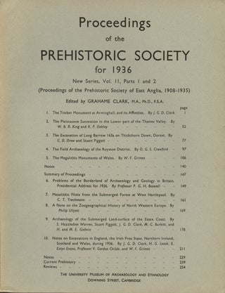 Item #B43486 Proceedings of the Prehistoric Society for 1936: New Series, Vol. II, Parts 1 and 2...
