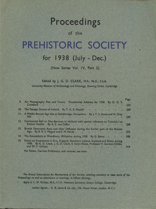 Item #B43487 Proceedings of the Prehistoric Society for 1938 (July-Dec.) (New Series Vol. IV,...