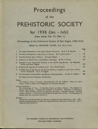 Item #B43488 Proceedings of the Prehistoric Society for 1938 (Jan.-July) (New Series Vol. IV,...