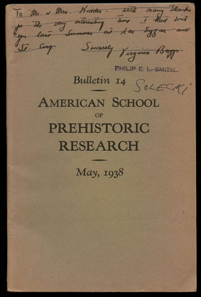 Item #B43510 American School of Prehistoric Research: Bulletin Number 14, May 1938 (This volume...