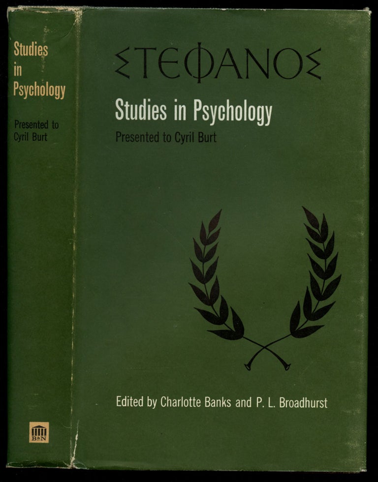 Item #B43963 Studies in Psychology Presented to Cyril Burt. Charlotte Banks, P L. Broadhurst.